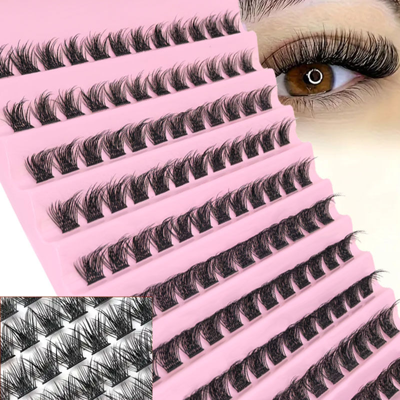 Miniatura: DIY Eyelash Extension Kit Individual Lashes Cluster Mix Lash Clusters with Lash 