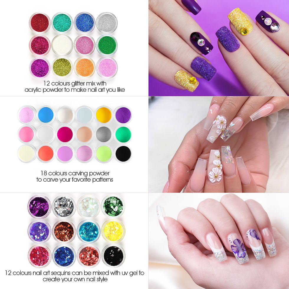 Miniaturbild: Acrylic Nail Kit For Extension Art Acrylic Powder Glitter Acrylic Liquid Nail Br