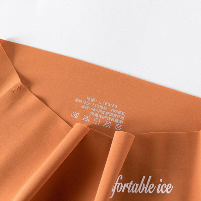Thumbnail: 4pcs/Lot Sexy Women Panties Ice Silk Briefs Seamless Underwear High Waist
