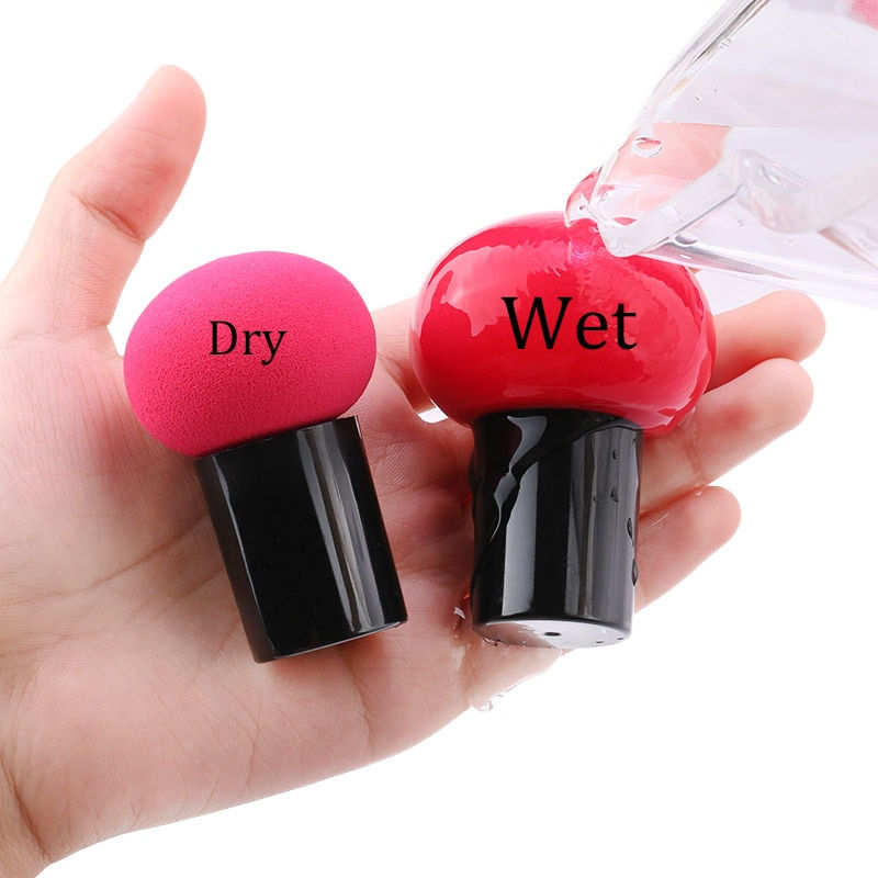 Miniatura: Makeup Puff Cute Mushroom-Shaped Head With Storage Box
