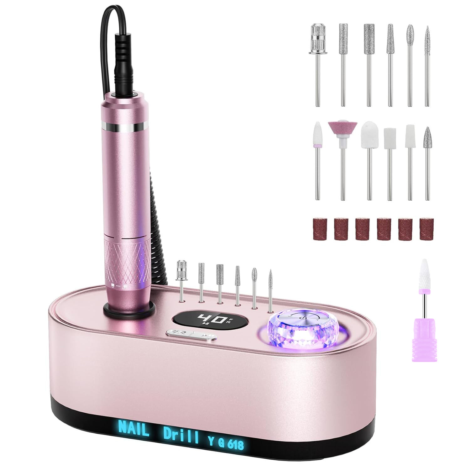 Electric Nail Drill Professional 40000RPM Electric Nail File Kit Efile Nail Dril