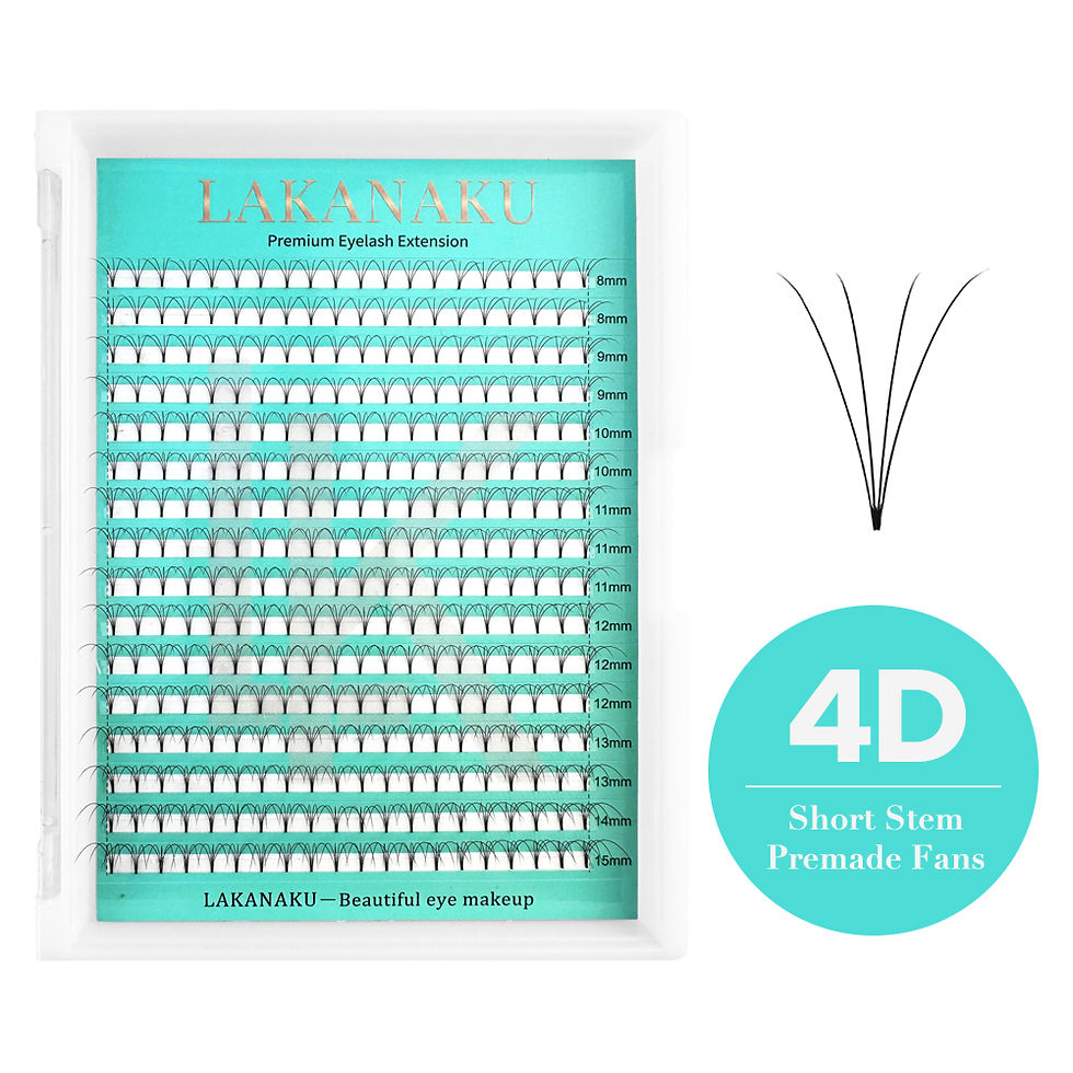 Miniatura: 320Fans Short Stem Premade Volume Fans Fluffy Lashes Premade Eyelash Extensions