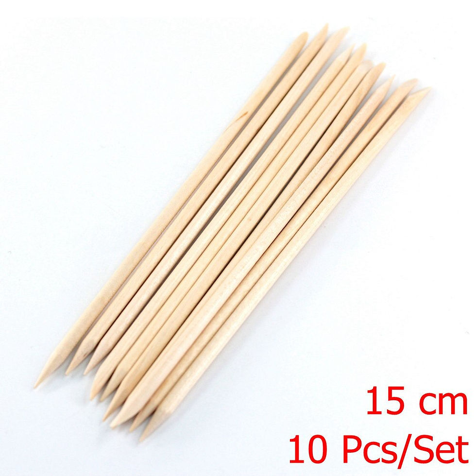 Miniaturbild: 4 Different Sizes Orange Wood Sticks for Cuticle Pusher Cuticle Remove for Nails