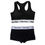 Miniatura: Cotton Sports Bra Set With Sponge Pad Vest And Women's Sports Shorts