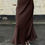 Miniatura: Long Silk Skirts For Women Autumn Brown High Waist Elegant Maxi Satin Skirt Wome