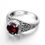 Miniatura: 925 Sterling Silver Garnet Ring Handmade Prong Seting Women Fine Jewelry Brand