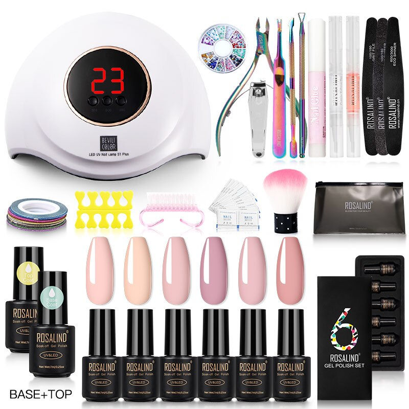 Miniaturbild: Smalto Semi Permanente Lamp Gel Polish Set  Kit Semi Permanent Gel