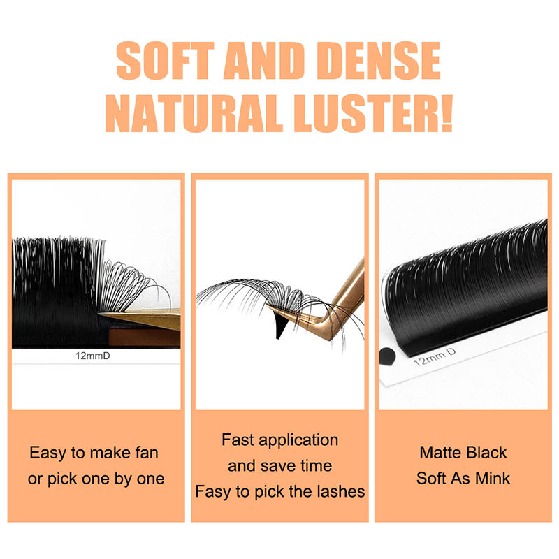 Miniatura: winky beauty Natural Soft Blomming Lashes Easy Fan Eyelash Extensions Mega Volum