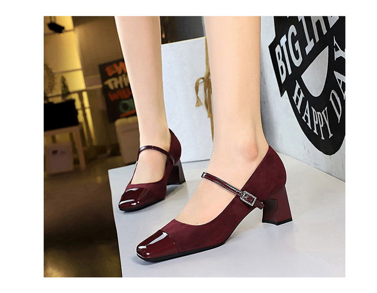 Thumbnail: BIGTREE Shoes Leopard print Women Pumps Suede Middle Heel shoes Sexy Mary Jane S