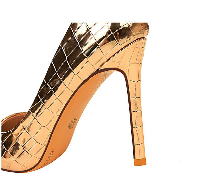 Thumbnail: BIGTREE Shoes Metal Stone Pattern Woman Pumps High Quality High Heels Wedding Sh