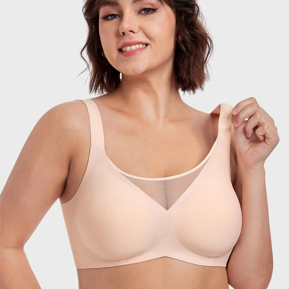 Thumbnail: Large Size Seamless Jelly Bra Wirefree Women Adjusted-straps Prevent Sag M L XL 