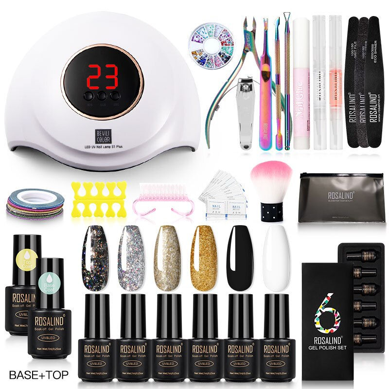 Miniaturbild: Smalto Semi Permanente Lamp Gel Polish Set  Kit Semi Permanent Gel