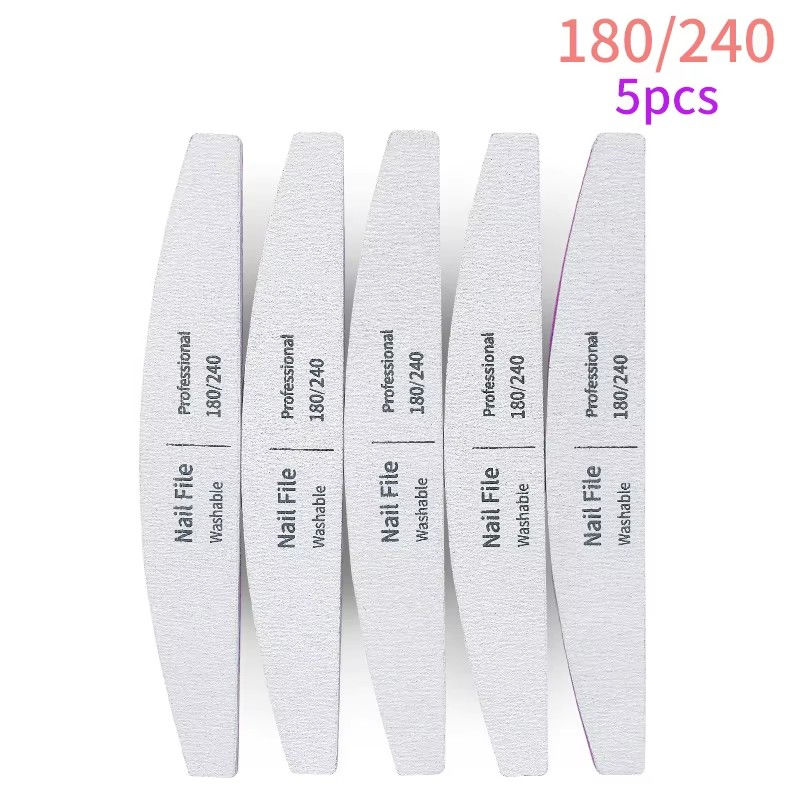 Miniatura: Nail File 100 to 180 Professional Tools Emery for Manicure Lime 240 Sandpaper Ge