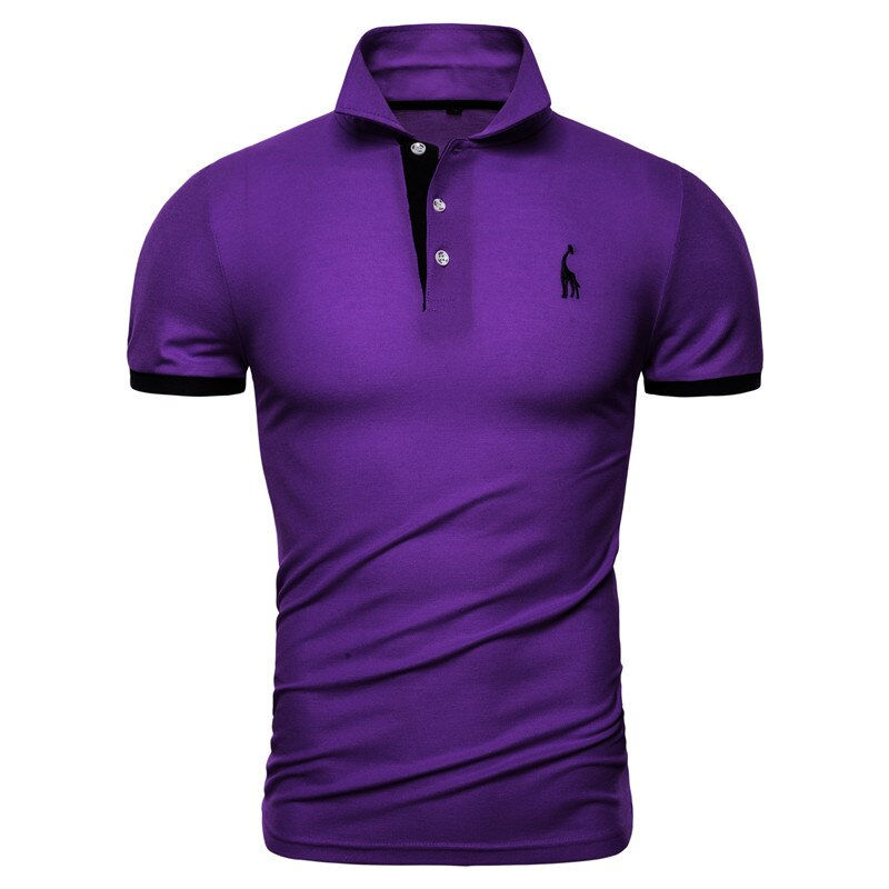 Dropshipping 13 Colors Brand Quality Cotton Polos Men Embroidery Polo Giraffe