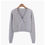 Miniatura: Knitted Cropped Cardigan Women Korean Short Sweater Long sleeve Crop Top V neck 