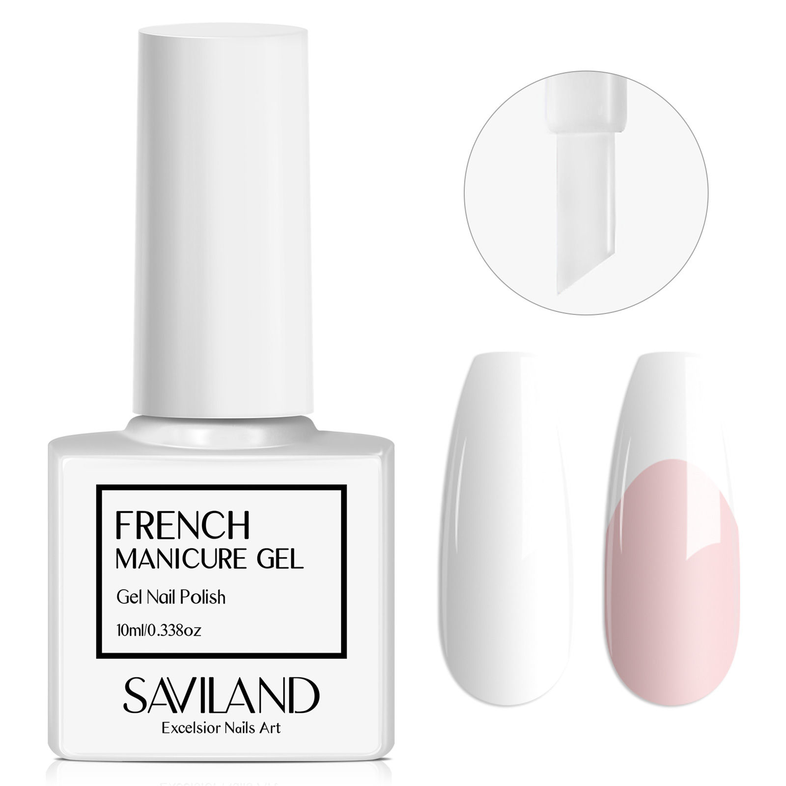 SAVILAND 10ml White Gel Nail Polish French Extension UV LED Gel French Tip Nail