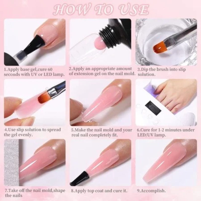 Miniatura: 30ml Nail Extension Gel Nail Build Poly Nail Acrylic Gel UV LED Quick Extension 