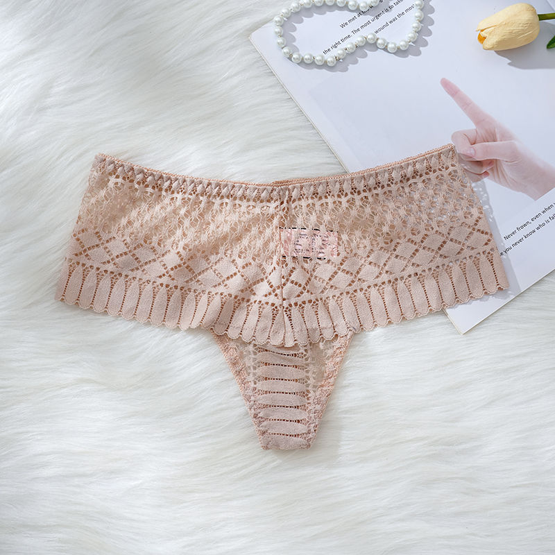 Thumbnail: Sexy Panties Lace Briefs For Women Underwear Trendy Transparent Underpant Ladies