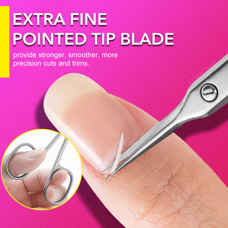 Miniatura: Russian Manicure Scissors Cuticle Regrowth Cut Curved Tip Nail Pedicure Grooming