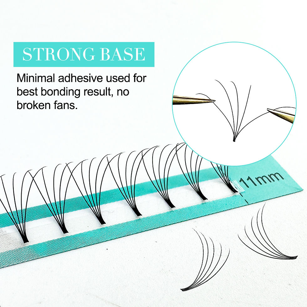 Miniatura: 320Fans Short Stem Premade Volume Fans Fluffy Lashes Premade Eyelash Extensions