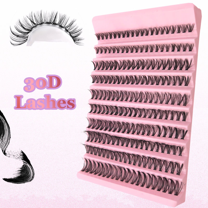 Miniatura: DIY Eyelash Extension Kit Individual Lashes Cluster Mix Lash Clusters with Lash 