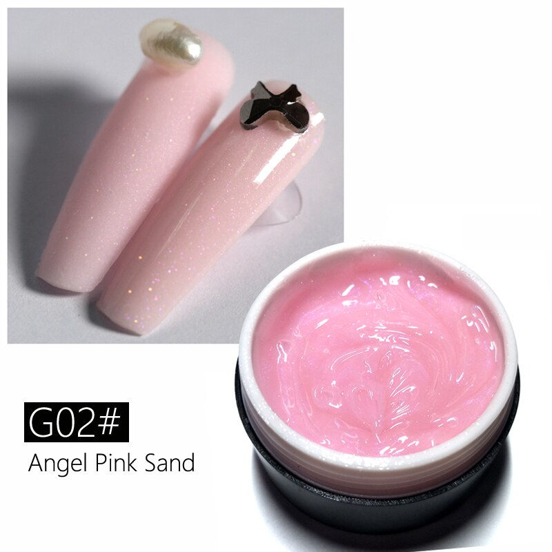 Miniatura: 15ml Poly Gel Pink Fast Finger Nail Extension Constructor Camouflage Cover hard