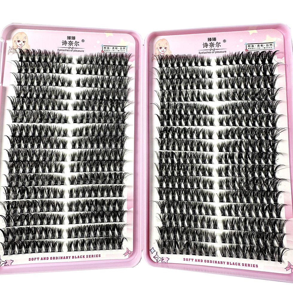 Miniatura: Left+Right Eye Lash Extension Cat/Fox Eye Effect Lash Single Clusters 3D Wispy N
