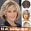 Miniatura: Brown Blonde Mixed Ombre Human Hair Lace Front Wigs Short Wavy Bob Hair Glolden 