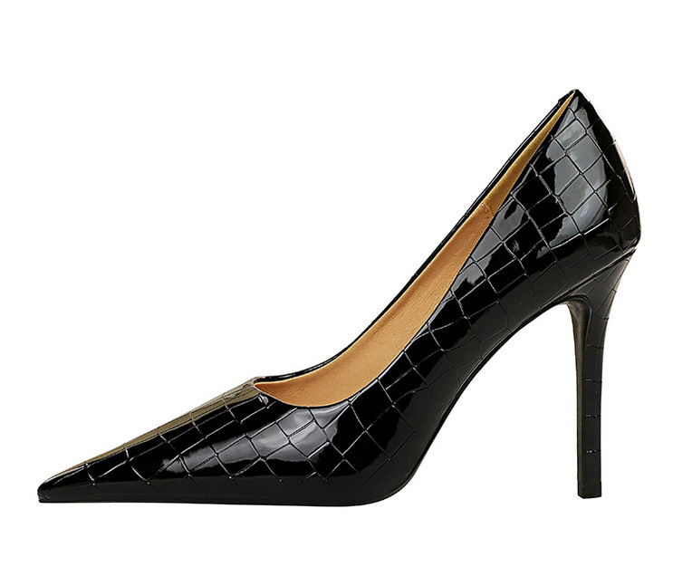 Thumbnail: BIGTREE Shoes Metal Stone Pattern Woman Pumps High Quality High Heels Wedding Sh