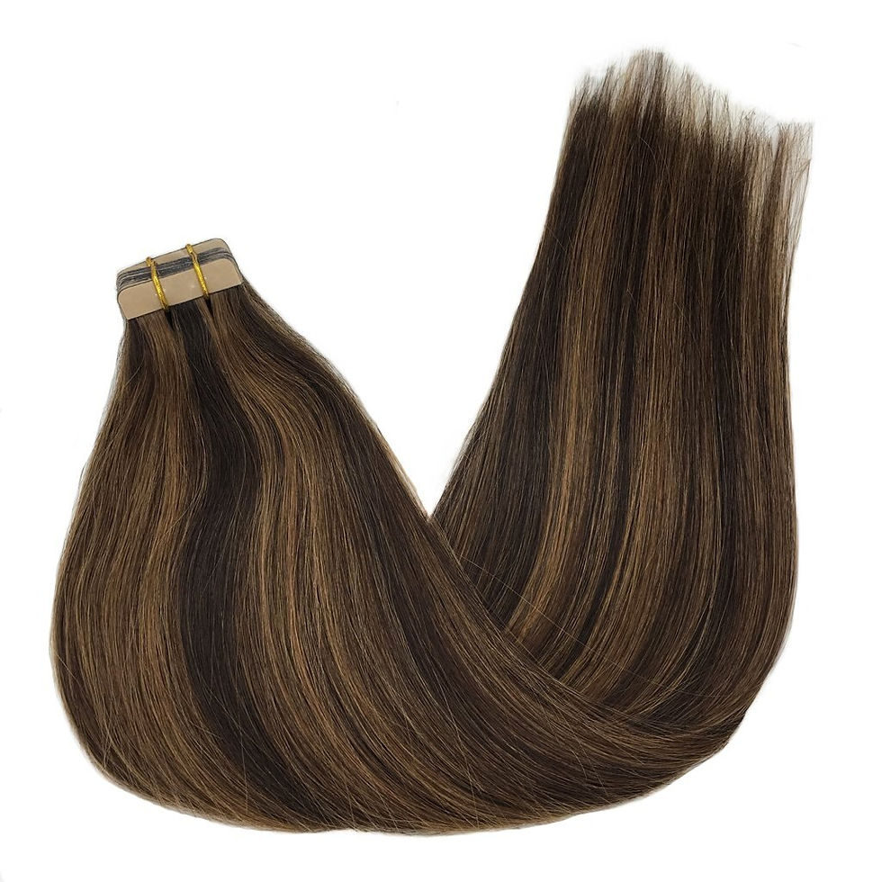 Thumbnail: 40 Human Hair Extensions  Skin Weft Hair 100% Human Hair Adhesive14"-24"