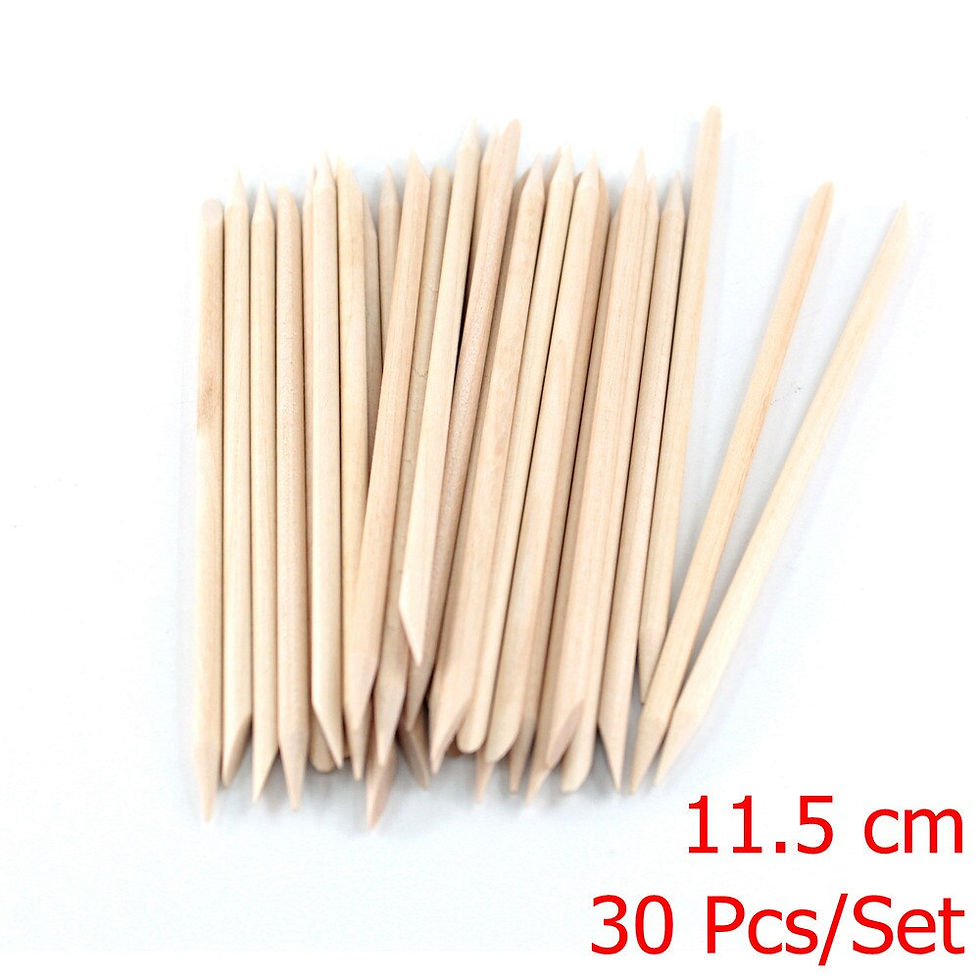 Miniaturbild: 4 Different Sizes Orange Wood Sticks for Cuticle Pusher Cuticle Remove for Nails