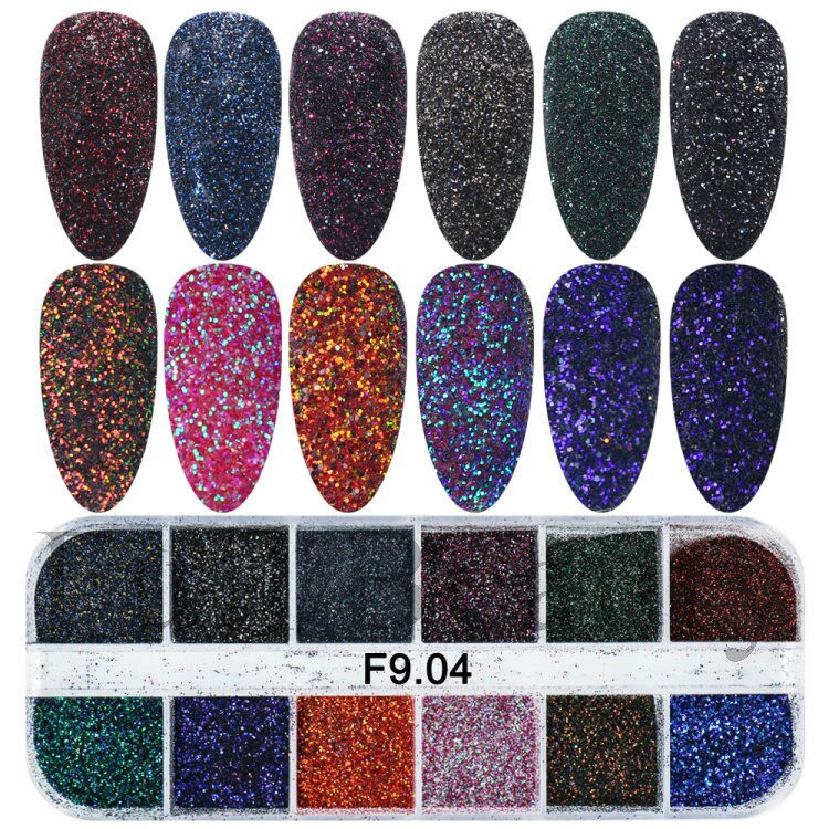 Miniaturbild: 12  Nail Art Glitter Luminous Irregular Flakes Broken Glass Sequins Powder