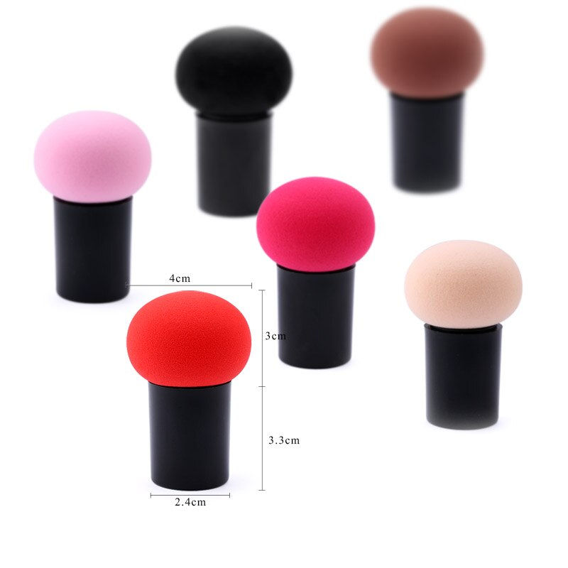 Miniatura: Makeup Puff Cute Mushroom-Shaped Head With Storage Box