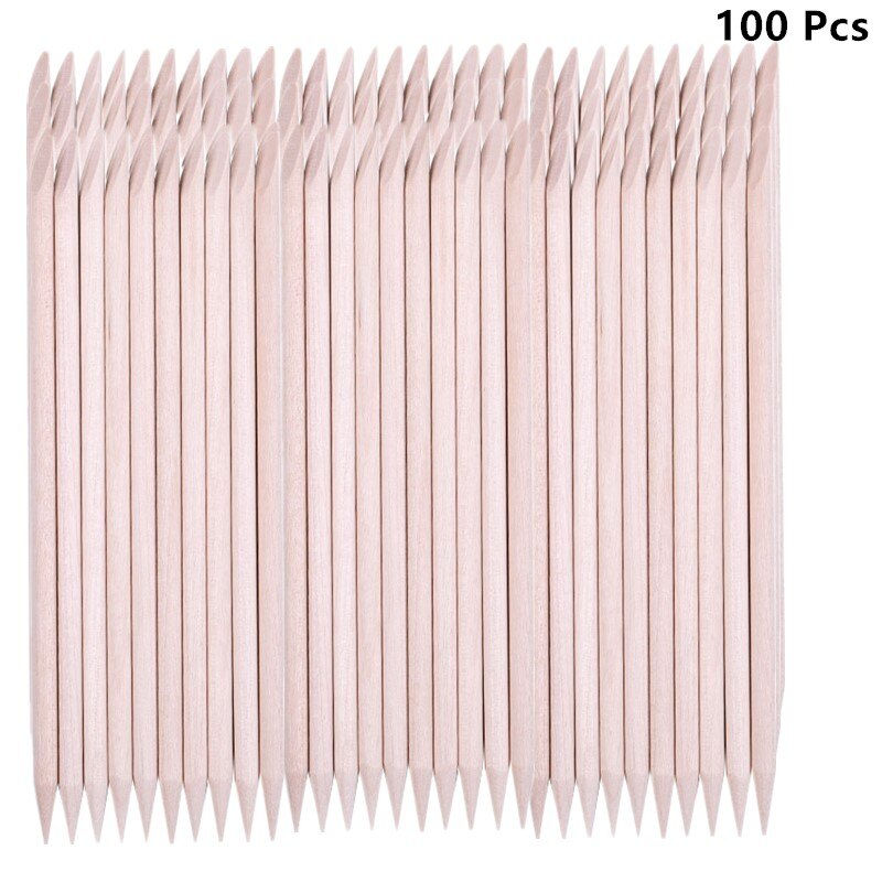 Miniatura: 100pcs/Set 50pcs/Set Women Lady Double End Nail Art Wood Stick Cuticle