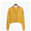 Miniaturbild: Knitted Cropped Cardigan Women Korean Short Sweater Long sleeve Crop Top V neck 