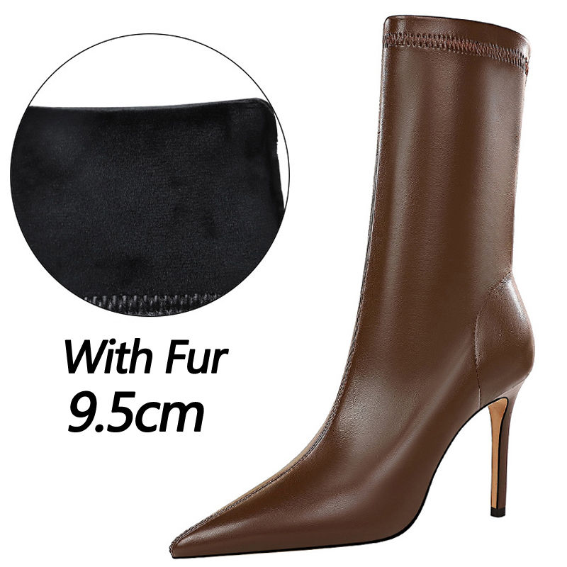 Thumbnail: BIGTREE Shoes Pu Leather Boots Women Ankle Boots Autumn Winter Shoes Short Boots