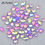 Thumbnail: Glitter Purple AB Mix Shape Heart Nail Rhinestone Flat Back Crystals Stones