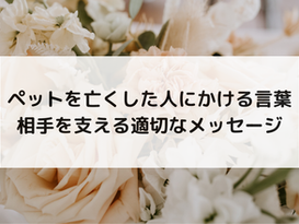 ペットを亡くした人にかける言葉：相手を支える適切なメッセージ