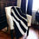Thumbnail: Oversized Crochet Chunky Blanket Throw - Black & White