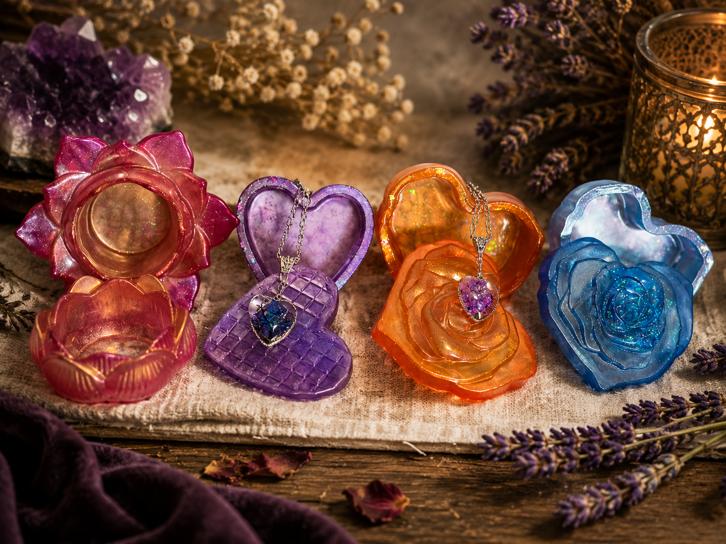 Resin Trinket Boxes | Handmade Resin Jewelry Storage
