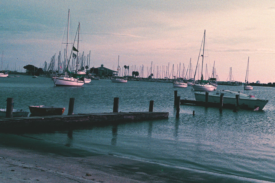35 mm color film photograph of the  local Davis Islands Boat Ramp