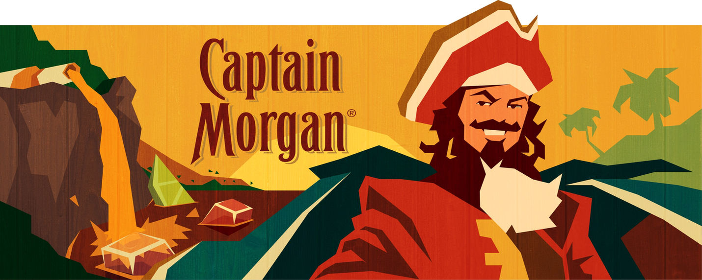 Captain Morgan rum billboard done for graphic design and illustration practice. Created in Adobe Illustrator