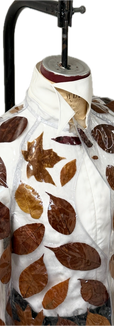 PVC LEAVES FITTED COAT