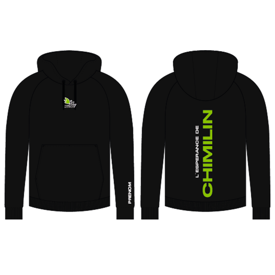 Sweat à capuche noir -Enfant