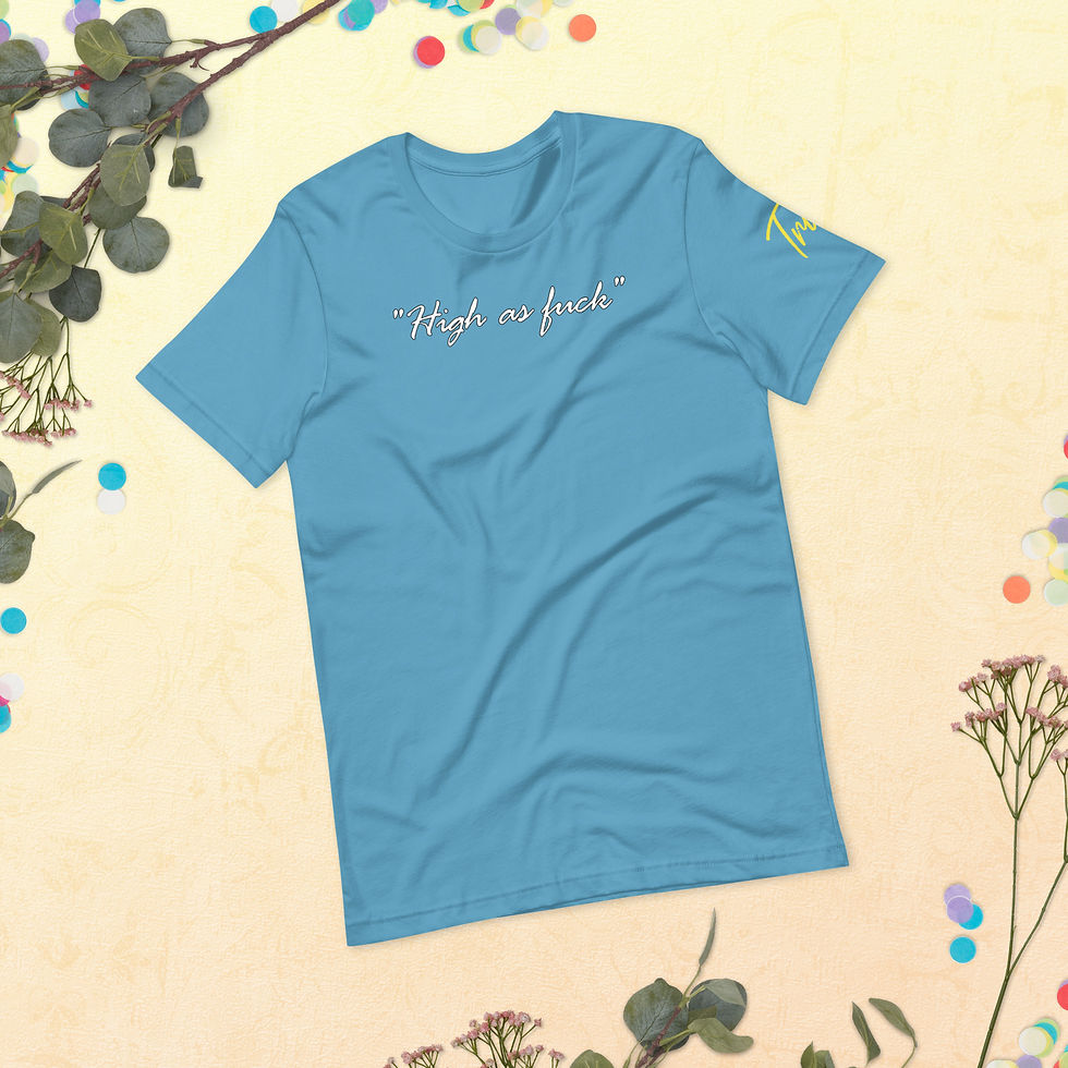 Thumbnail: "High as fuck" Unisex t-shirt