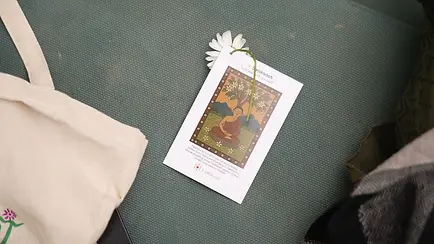 Swakaash slow living program activity with participants exploring mindful experiences