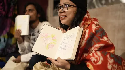 Swakaash participants engaging with mindful practices at a retreat program