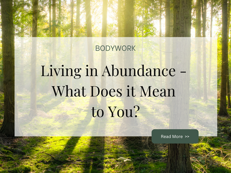 Living in Abundance - What Does it Mean to You?