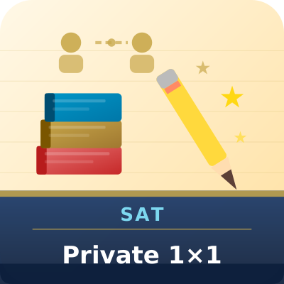 SAT Private Prep 1×1 (20 Sessions/40 hours)