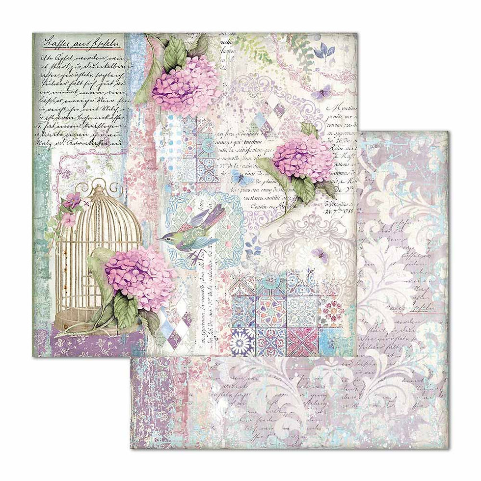 Miniatura: Scrapbooking Pad 10 sheets cm 30,5x30,5 (12"x12") - Hortensia